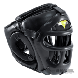 ProForce® Thunder Black Vinyl Head Guard w/ Face Shield
